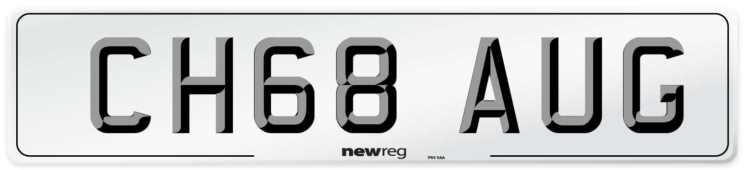CH68 AUG Number Plate from New Reg
